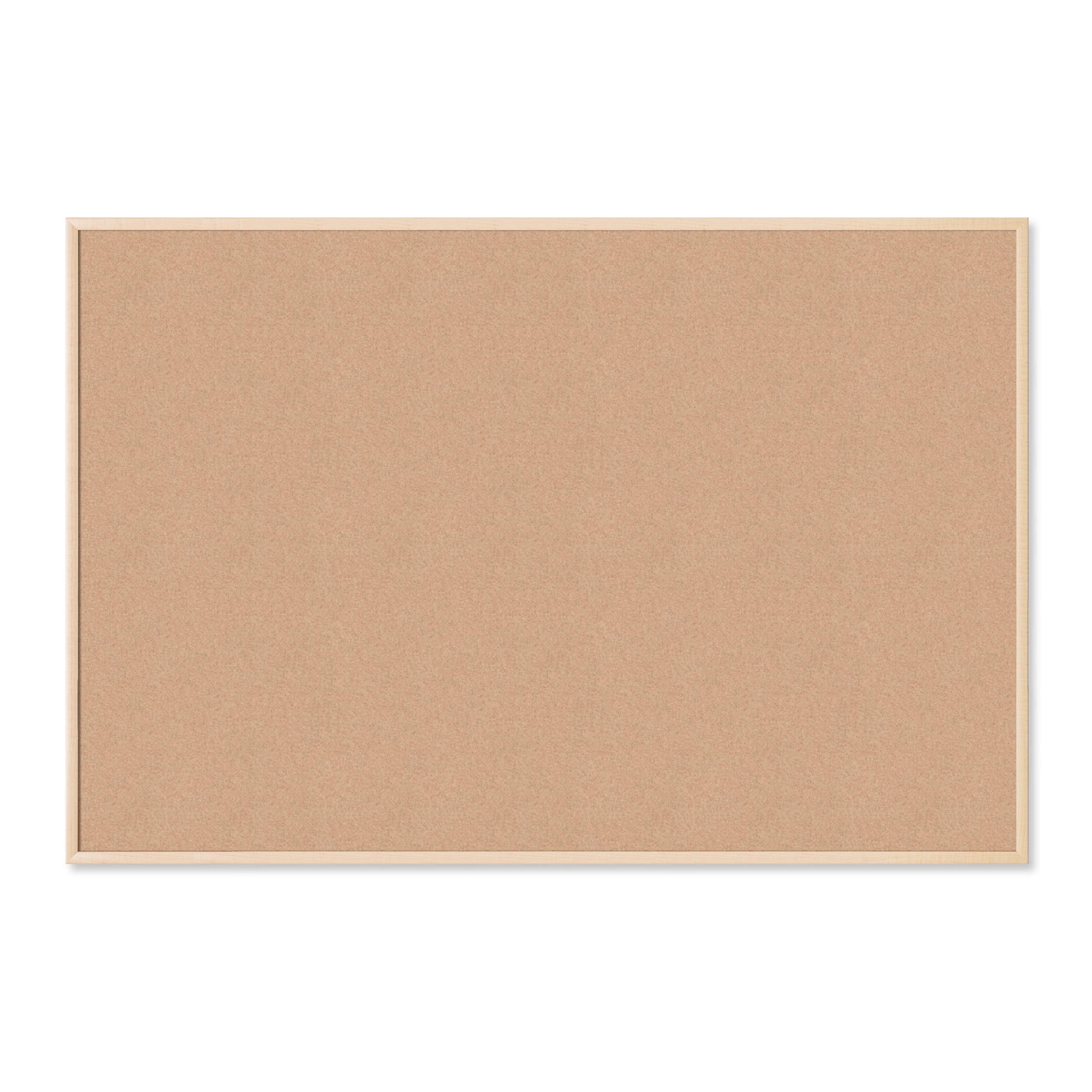U Brands Cork Bulletin Board, 48" x 72" Inches, Birch Wood Frame