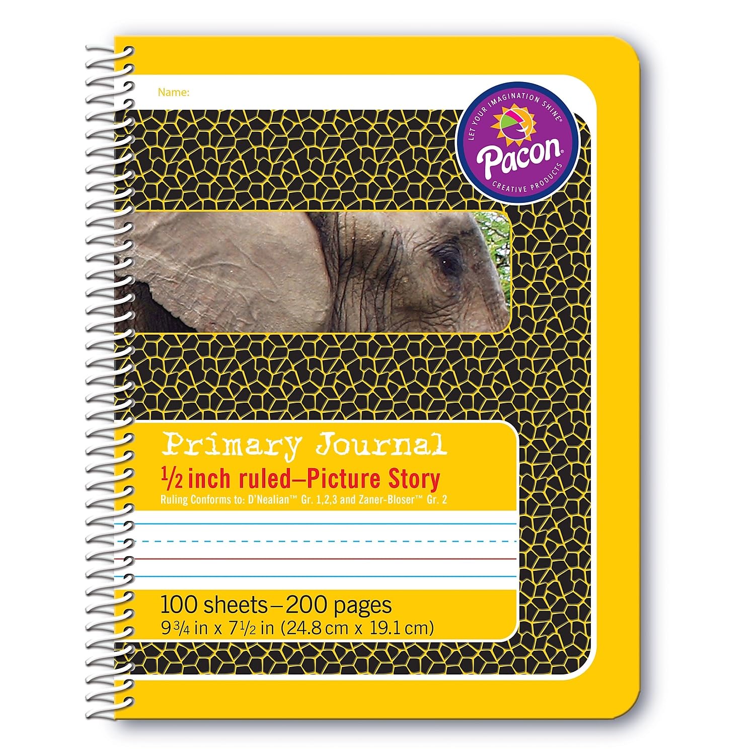 Pacon 2430 Spiral Bound Composition Books, 9-3/4-inch x7-1/2-inch, 100SH/PK, WE