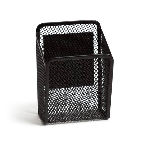 U Brands Mesh Locker Organization Kit, Includes Magnetic Cup, Folding Shelf and Bin, 3 Pieces (Black)