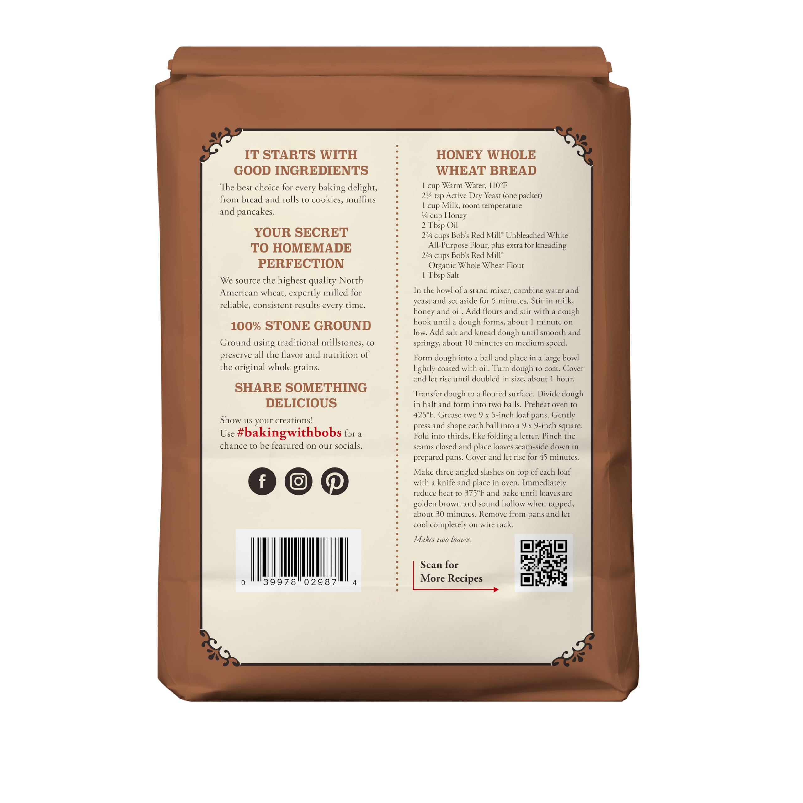 Bob's Red Mill Organic Whole Wheat Flour, 5lb (Pack of 1) - Non GMO, Whole Grain, Vegan, Kosher