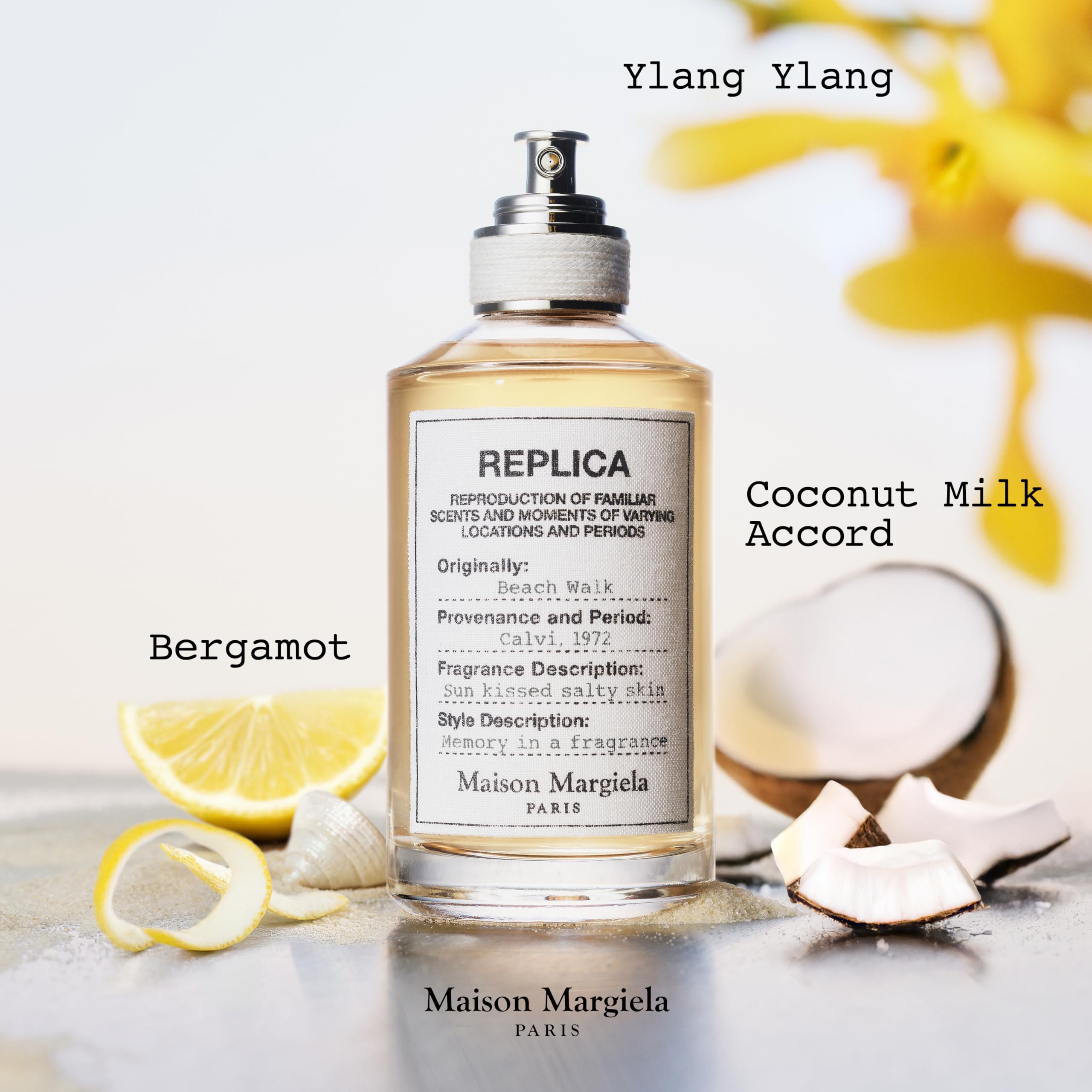 Maison Margiela - Replica - Beachwalk Eau de Toilette - Fresh Fragrance - With Bergamot, Ylang Ylang & Coconut - 3.4 Fl Oz