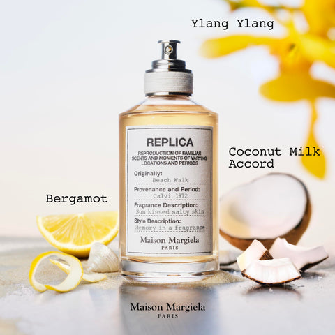 Maison Margiela - Replica - Beachwalk Eau de Toilette - Fresh Fragrance - With Bergamot, Ylang Ylang & Coconut - 3.4 Fl Oz