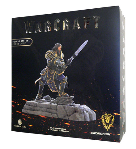Swordfish Tech Warcraft, Lothar Statue Phone Charging Dock - Warcraft Movie Official Licensed