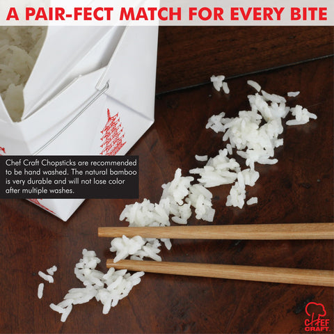 Chef Craft Select Bamboo Chopsticks 4 piece set, Natural