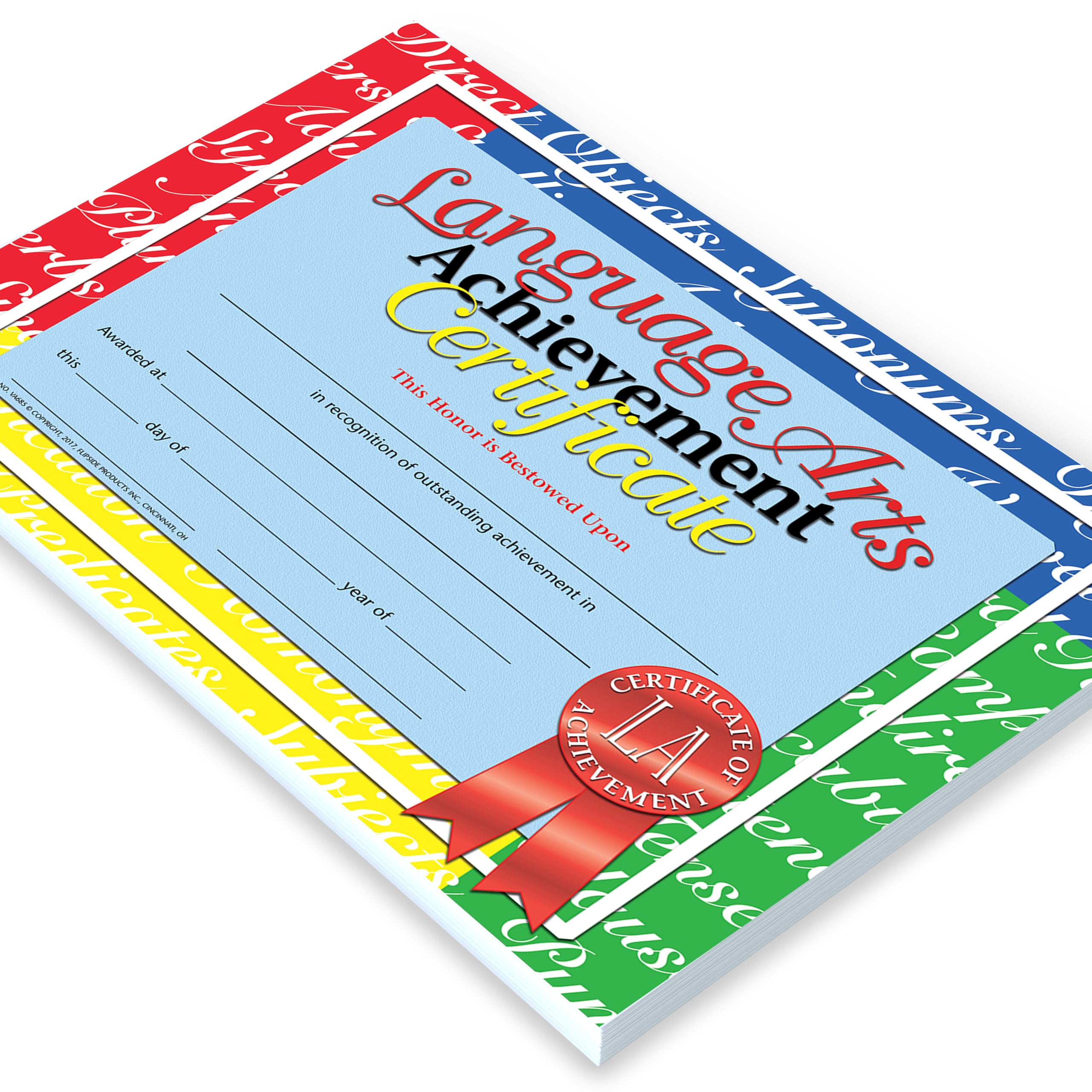 Hayes Language Arts Achievement Certificates, Achievement Recognition for Students, Customizable Awards, Full-Color Matte Finish, 8.5" x 11" - 30 Pack