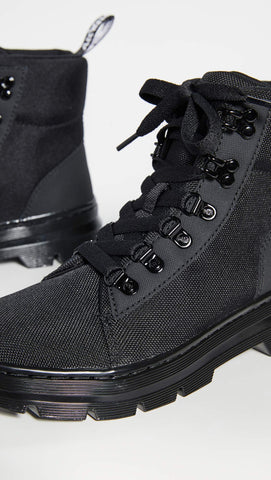 Dr. Martens Women's Combs W Combat Boot, Black/Black, 10