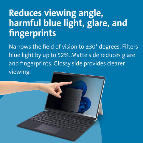 Kensington Surface Pro 11, 10, X, 9 & 8 Magnetic Privacy Screen, Removable Privacy Filter for 13 inch Surface Pro, Touch Screen and Surface Pen enabled for Microsoft Laptops (K51700WW)