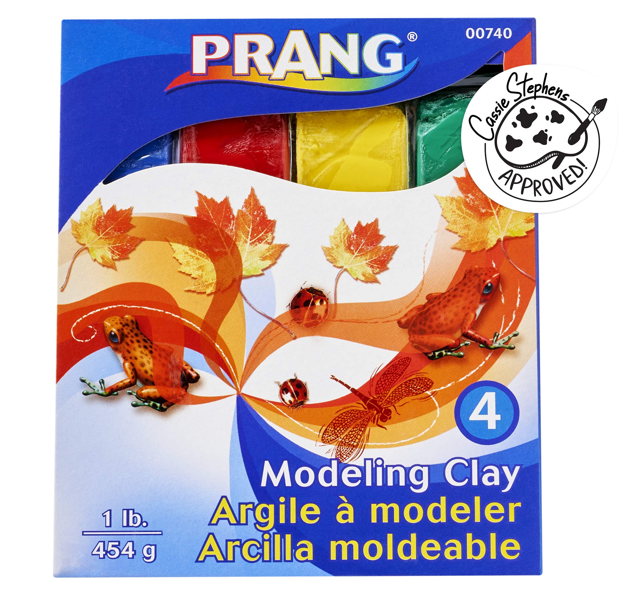 Prang Modeling Clay Set, 4 Colored Clay Blocks per Set, 0.25 Pounds Each, Red, Yellow, Green and Blue (00740)