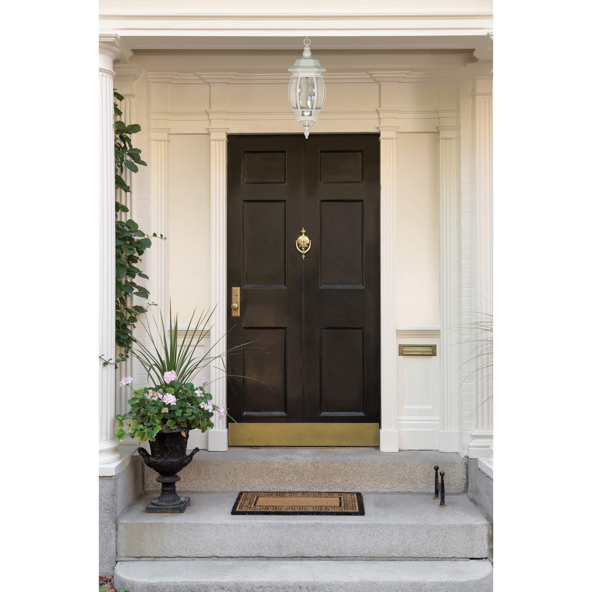 Nuvo Lighting 60/894 Traditional Three Light Hanging Lantern from Central Park Collection in White Finish
