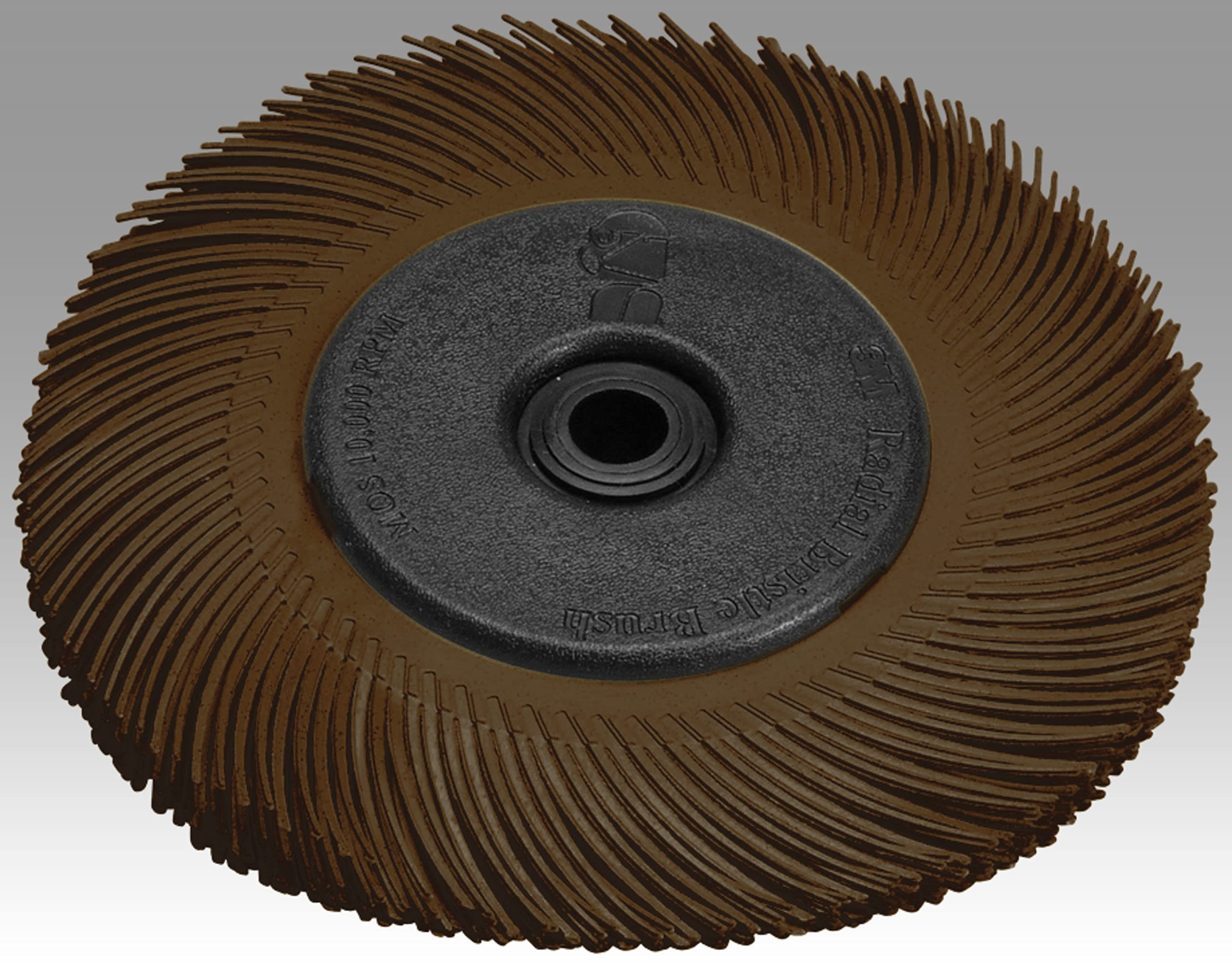 3M Scotch-Brite Radial Bristle Brush, Cubitron/Aluminum Oxide, 6000 rpm, 6 Diameter x 1/2 Width, 36 Grit (Pack of 1)