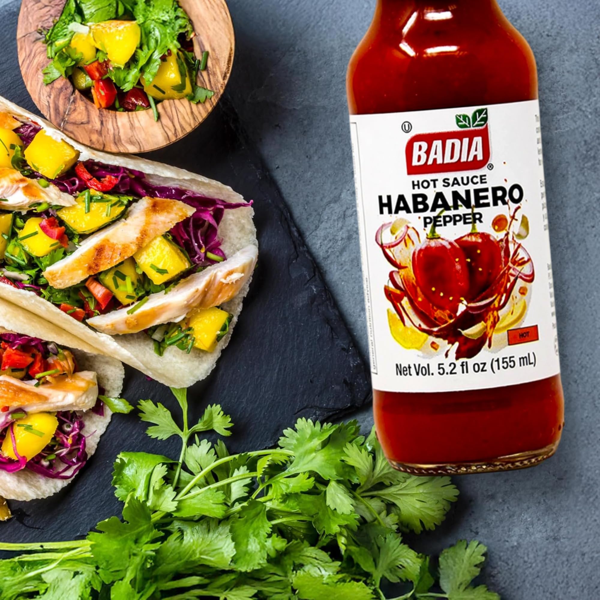 Badia Habanero Hot Sauce, 5.2 fl oz – Fiery Habanero Pepper Sauce for Everyday Heat Lovers