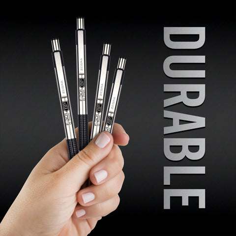 Zebra Pen F-301 Ballpoint Black Ink Fine Point 0.7mm Pen, Easy-Glide Ink, Stainless Steel Retractable, Non-Slip Grip, Professional Design, Ideal for Office, Journal and Planner Use, 4-Pack (27114)