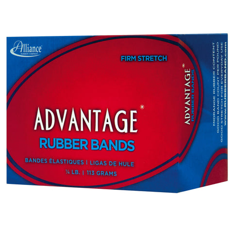 Alliance Rubber 26169 Advantage Rubber Bands Size #16, 1/4 lb Box Contains Approx. 450 Bands (2 1/2" x 1/16", Natural Crepe) Beige