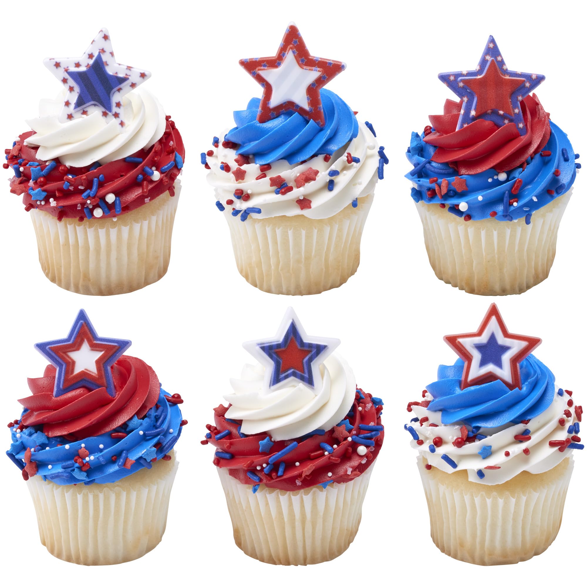 DecoPac Patriotic Fusion Mix Sprinkles, 27oz, Red, White, Blue Candy Sprinkles in Handheld Container, Edible Decorations For July 4th, Independence Day, Celebration Cakes, Cupcakes, Cookies and Donuts