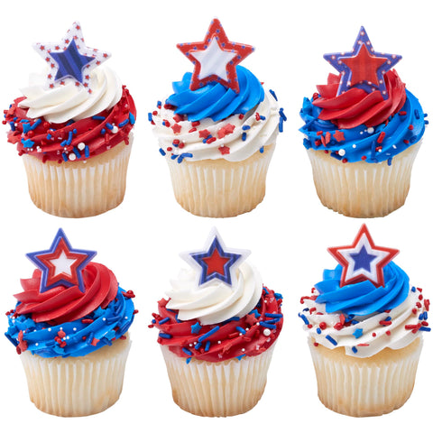 DecoPac Patriotic Fusion Mix Sprinkles, 27oz, Red, White, Blue Candy Sprinkles in Handheld Container, Edible Decorations For July 4th, Independence Day, Celebration Cakes, Cupcakes, Cookies and Donuts