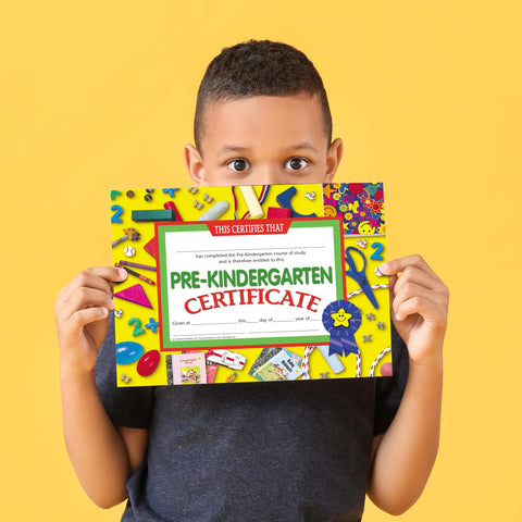 Hayes Pre-Kindergarten Diploma Certificates, Pre-K, Keepsake Graduation Certificates for Kids, Customizable Graduation Award for Students, Full-Color Glossy Finish, 8.5" x 11" - 30 Pack