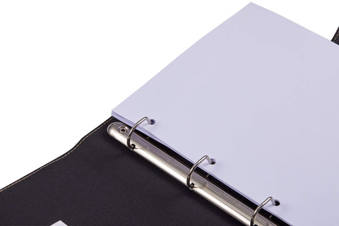 It's Academic Mini Executive Leather Portfolio Folder, 1" Ring Binder and 250-Sheet Capacity, Note Pads, and 5.5" x 8.5" Documents, 2 Pen Loops, Dark Brown Faux Leather (98295
