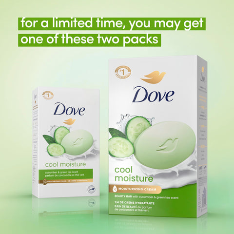 Dove Skin Care Beauty Bar For Softer Skin Cucumber And Green Tea More Moisturizing Than Bar Soap 3.75 oz 6 Bars