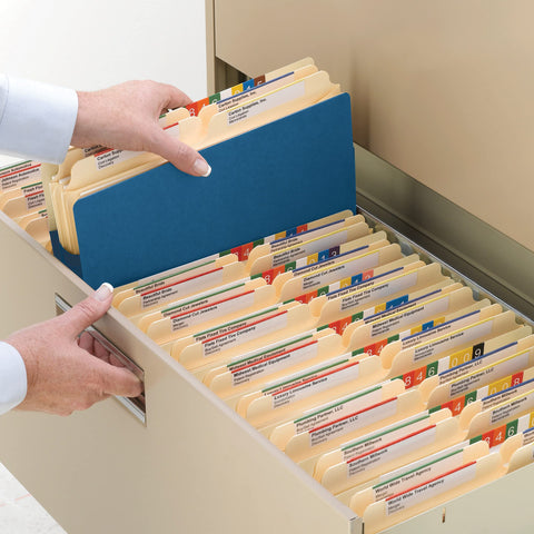 Smead File Pocket, Straight-Cut Tab, 5-1/4" Expansion, Letter Size, Assorted Colors, 5 per Pack (73836)