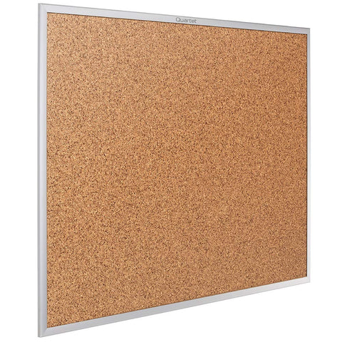Quartet Cork Bulletin Board 72"W x 48"H Pin Board, Silver Aluminum Frame (2307)