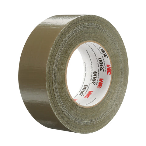 3M Multi-Purpose Duct Tape 3900, Olive Color, General Purpose, Rubber Adhesive, Water Resistant, 48 mm x 54.8 m, 7.6 mil, Individually Wrapped Conveniently Packaged