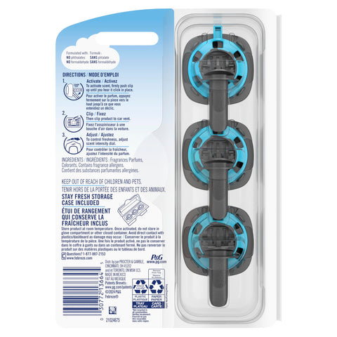 Febreze Car Vent Clip Air Freshener, Hawaiian Aloha, 0.037 Pound