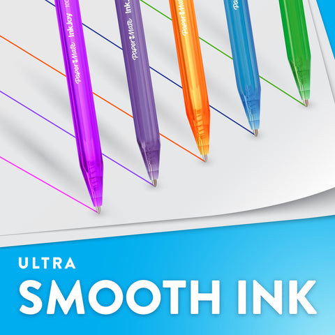 Paper Mate InkJoy 100RT Retractable Ballpoint Pens, Medium Point, Assorted Ink, 8 Pack (1945935)