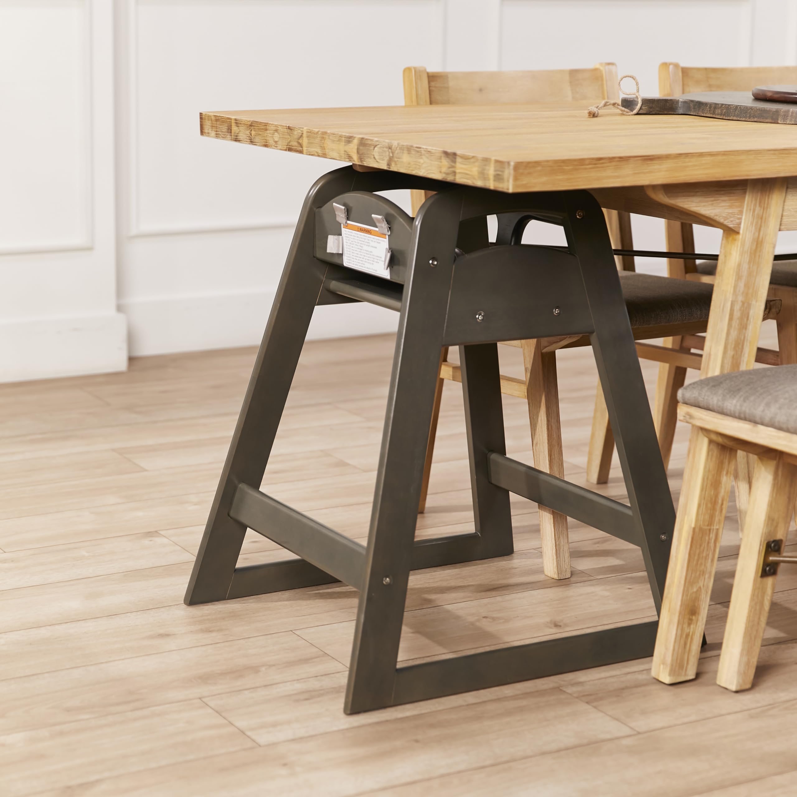 ECR4Kids ASATT High Chair, Toddler Chair, Grey Wash