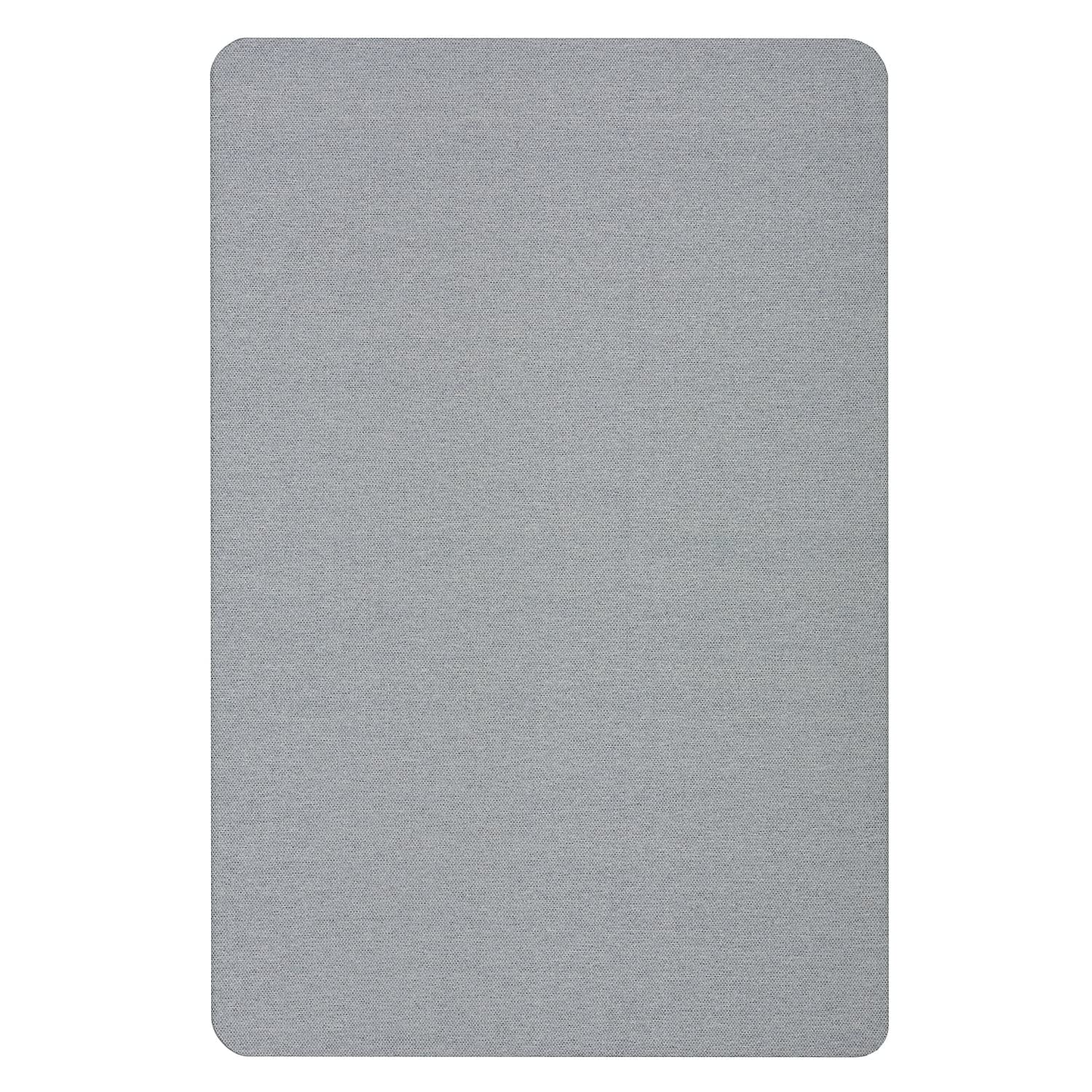 Quartet Bulletin Board, Fabric, 4' x 3', Frameless, High-Density Fiberboard, Oval Office, Light Blue (7684BE)