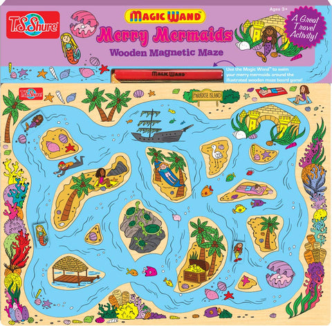 TS Shure by Bendon Mermaids Sea Life Magic Wand Magnetic Maze with 3 Magnets and Magnetic Magic Wand Pre-School Learning 50461