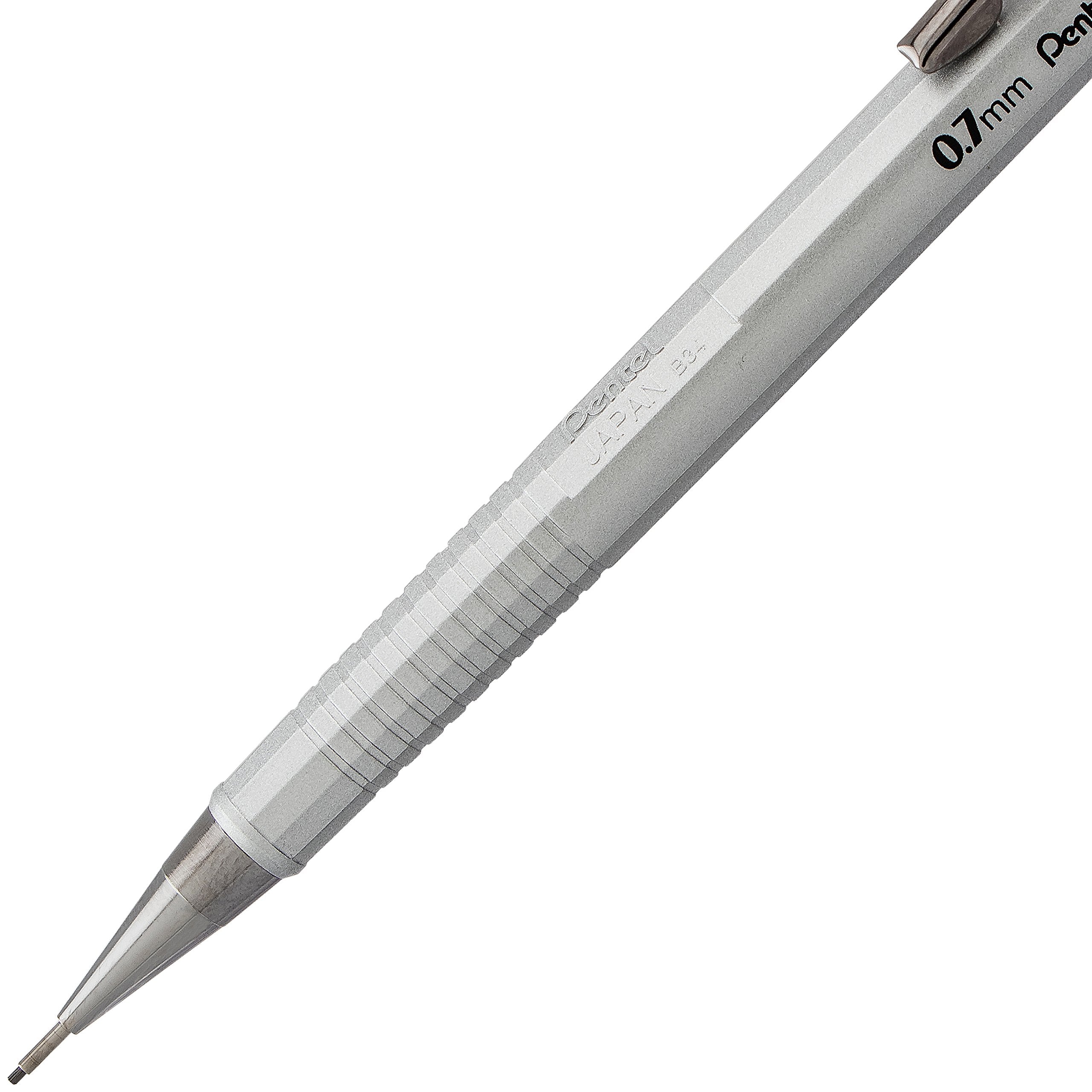 Pentel Sharp Mechanical Pencil (0.7mm) Metallic Barrels, Assorted Barrel Colors, Pack of 2 (P207MBP2M1)