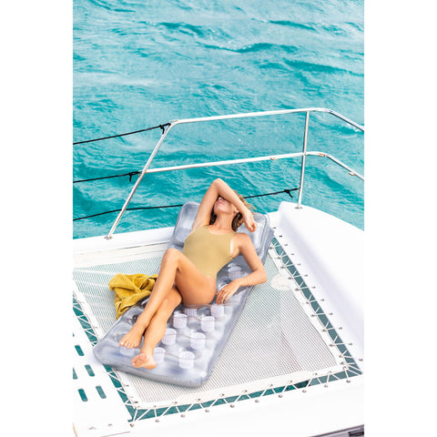 Intex 58894EP 18-Pocket French Mattress Suntanner Pool Lounger Float w/Headrest