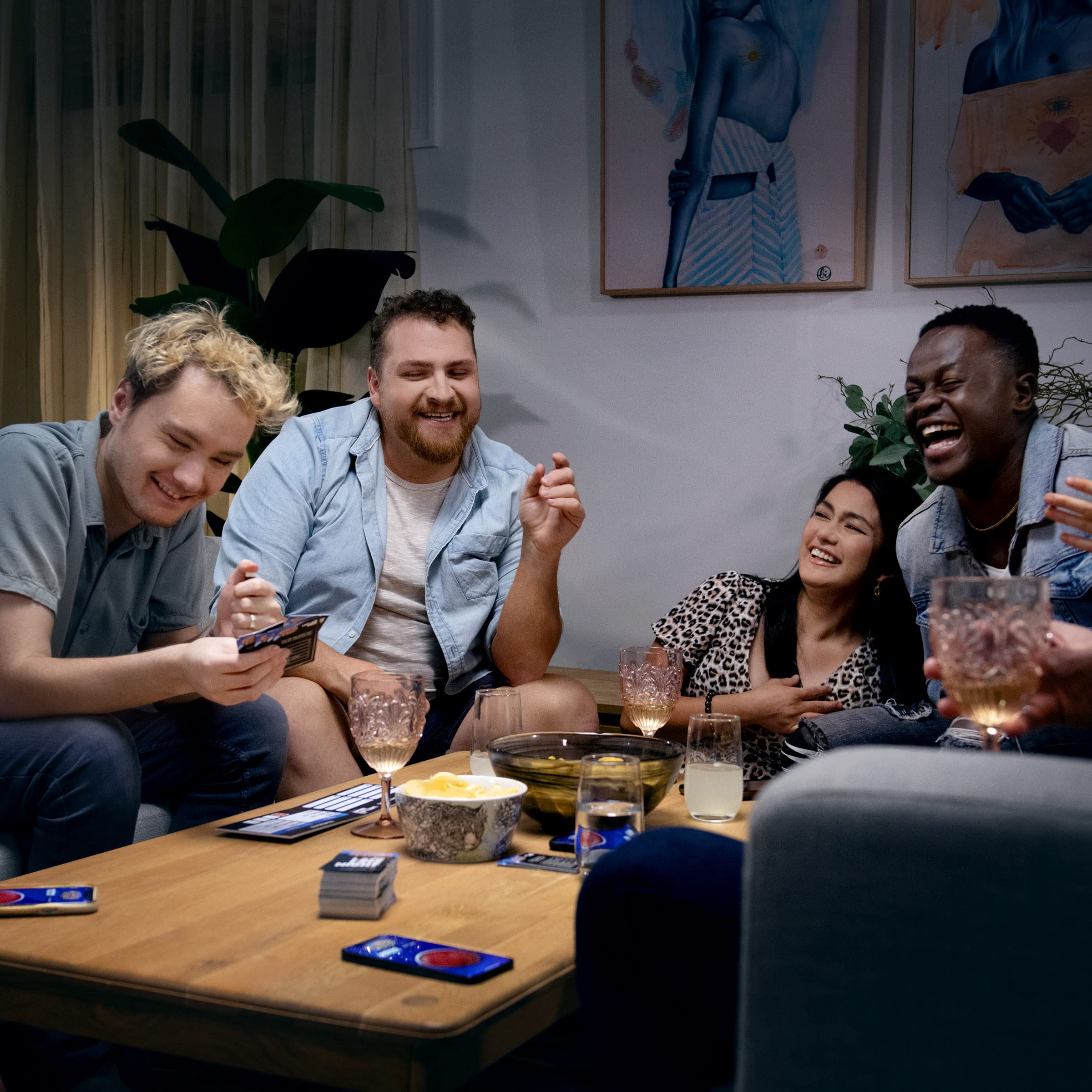 Family FEUD Late Late Night Edition Card Game, Anything but Family-Friendly, 400 Naughty Survey Questions, Complementary App with Sound Effects from The Show