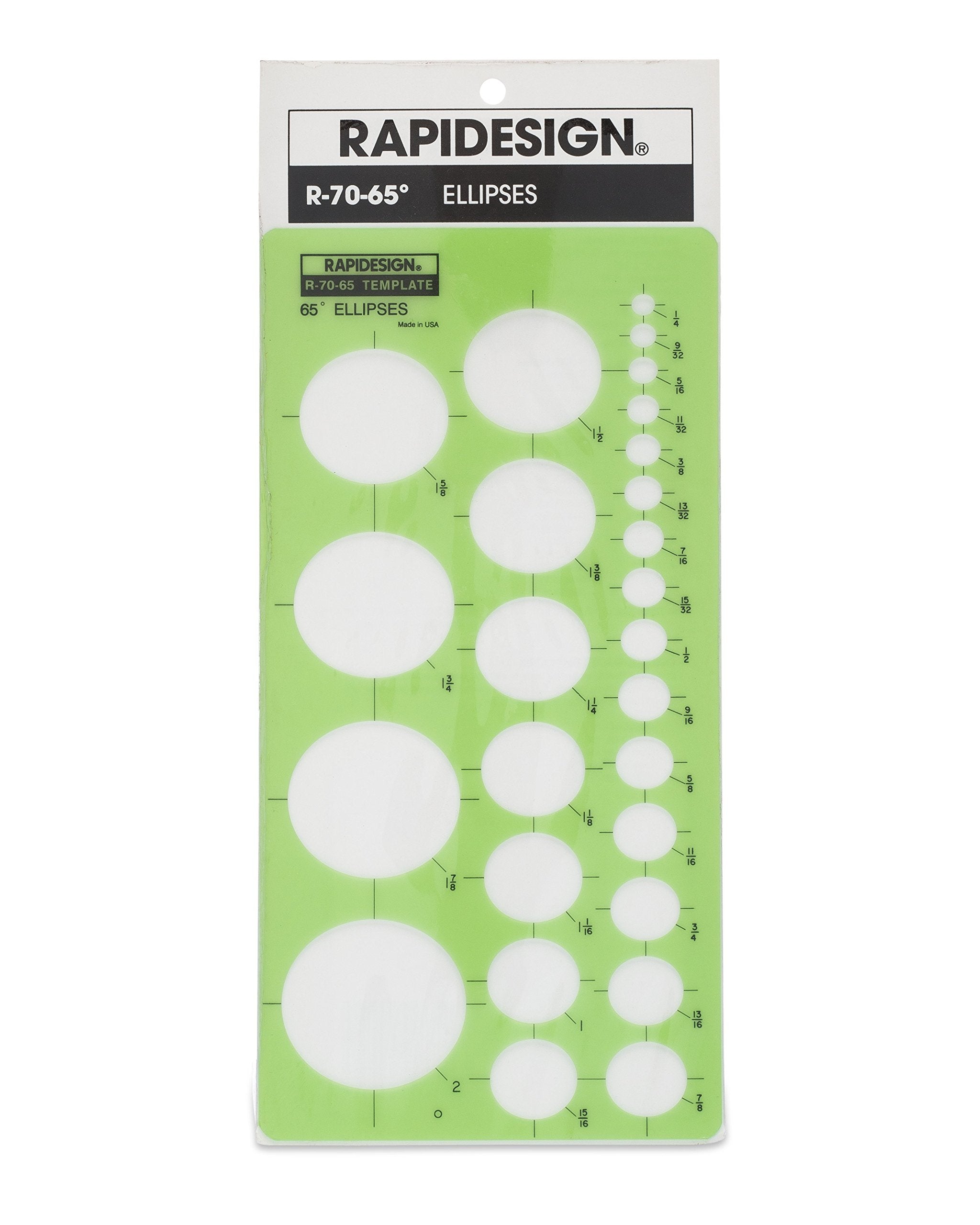Rapidesign 65-Degree Ellipse Template, 1 Each (R70-65)