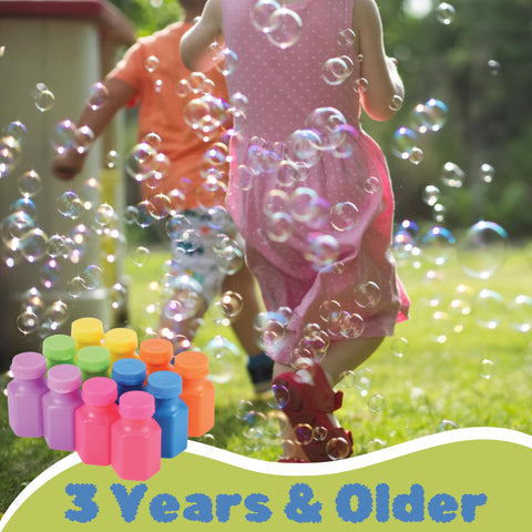 U. S. Toy Neon Party Bubbles, Bubbles for Kids w/Wands and Bottles to Blow Bubbles, Party Favors for Summer Events, Toddler Toys for 3+, 12-Pack