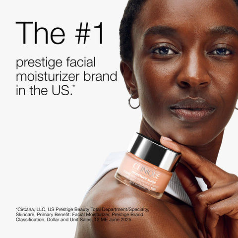 Clinique Moisture Surge 100H Auto-Replenishing Hydrator Oil Free Face Moisturizer | With Hyaluronic Acid, Aloe Bioferment and Vitamins C + E | For All Skin Types | Hydrating + Moisturizing, 1 Fl Oz