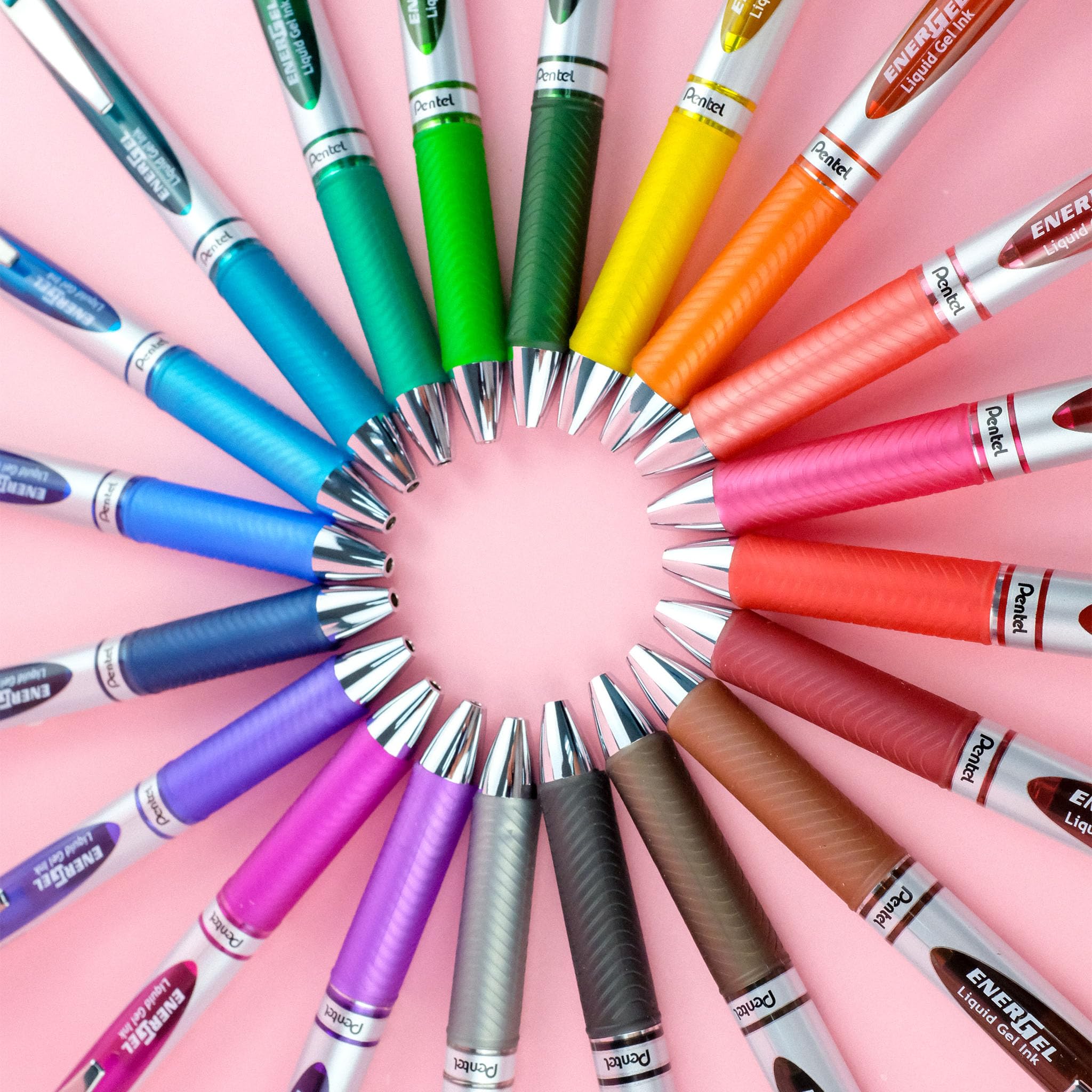 Pentel BL77 EnerGel 0.7mm Retractable Liquid Gel Roller Pen - Pink Ink (BL77-P)