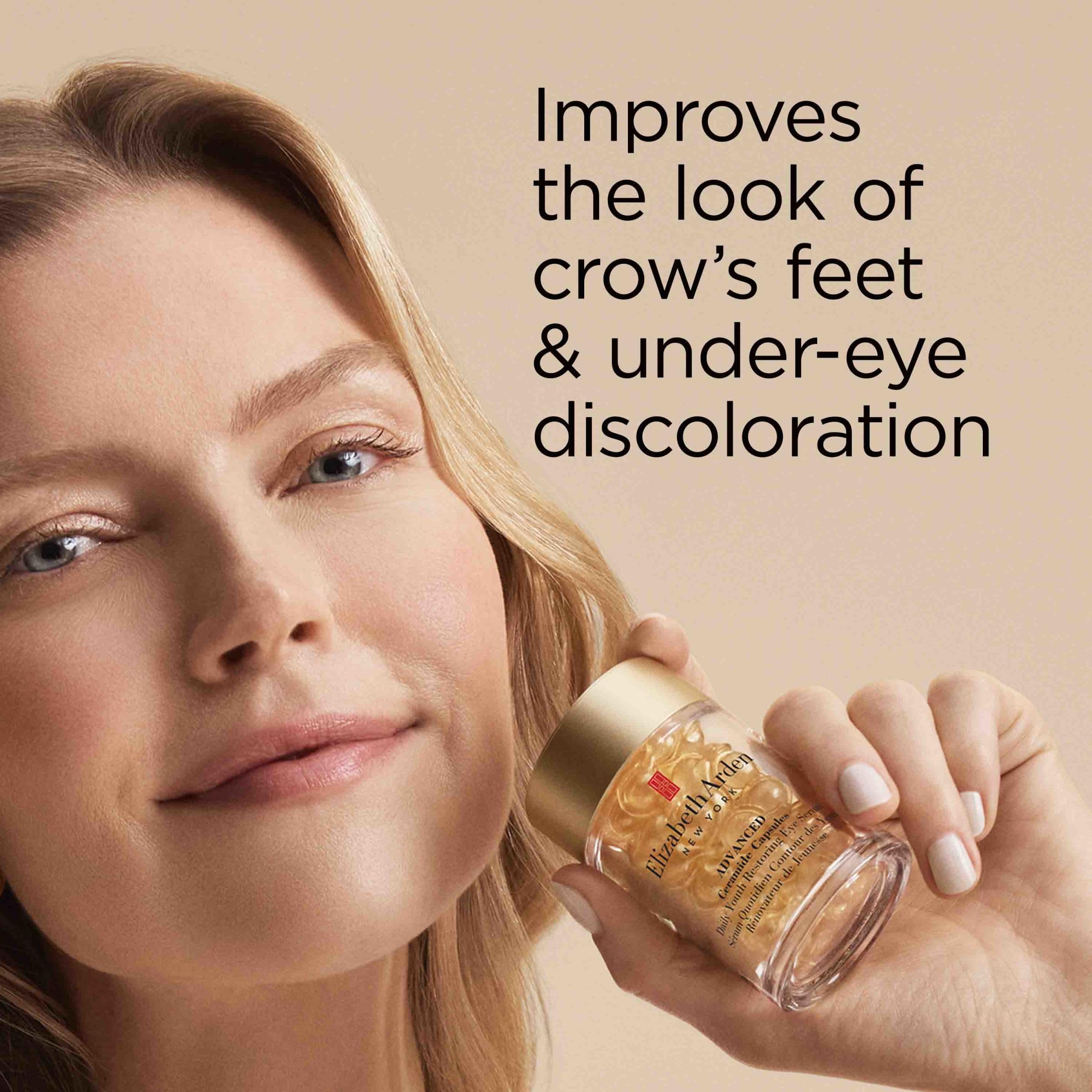 Elizabeth Arden Advanced Ceramide Eye Serum Capsules, Youth Restoring Daily Skin Care, 60 Count