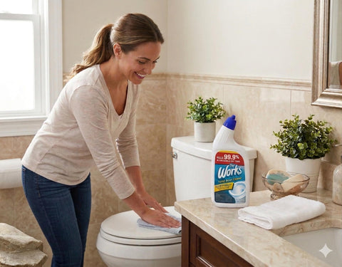 The Works Toilet Bowl Cleaner Disinfectant Removes Rust Lime Scale and Hard Water Stains Kills 99.9% of Household Bacteria 24 fl oz (Pack of 6)