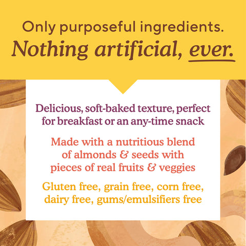 Simple Mills Almond Flour Snack Bars, Spiced Carrot Cake - Gluten Free, Made with Organic Coconut Oil, Breakfast Bars, Healthy Snacks, Paleo Friendly, 6 Ounce (Pack of 1)