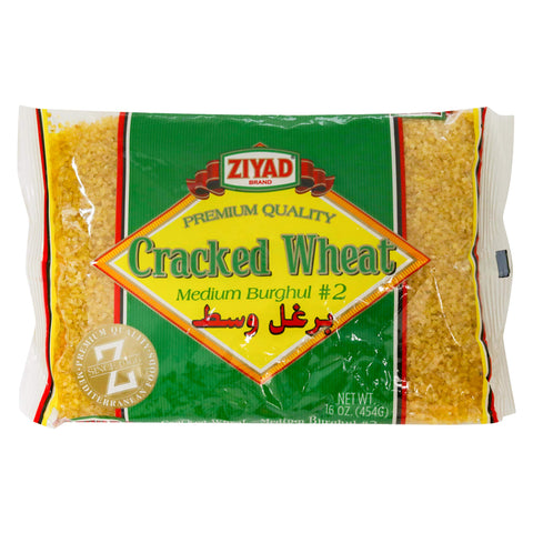 Ziyad Cracked Wheat Bulgur – Fiber-Rich Whole Grain, Nutty Flavor & Chewy Texture – Ideal for Tabbouleh, Kibbeh, Curries, Soups & Salads – Easy 30-Minute Prep, Vegan – No. 2 Medium, 16oz