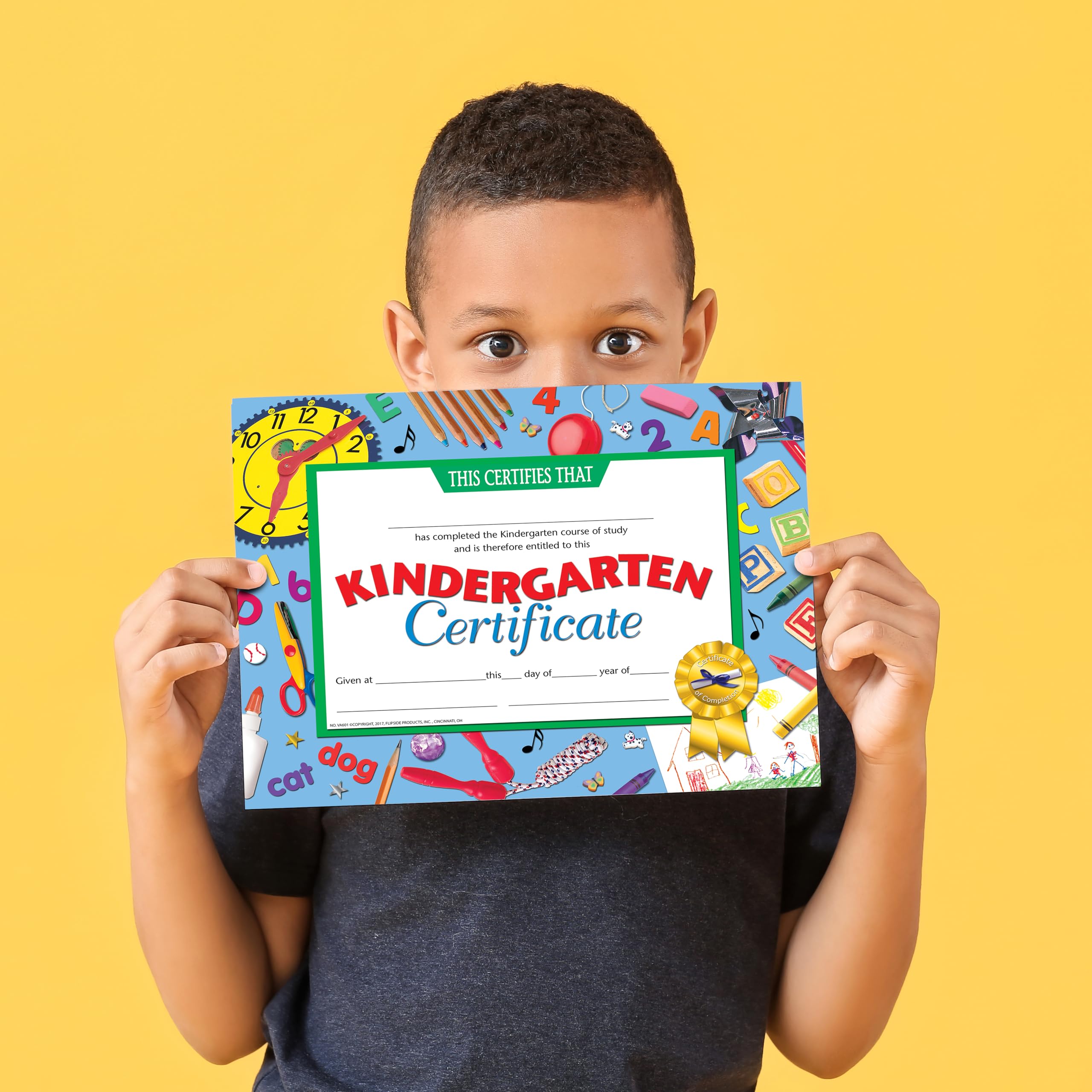 Hayes Kindergarten Diploma Certificates, Fun & Colorful Graduation Certificates for Kids, Customizable Graduation Award for Students, Full-Color Glossy Design, 8.5" x 11" - 30 Pack
