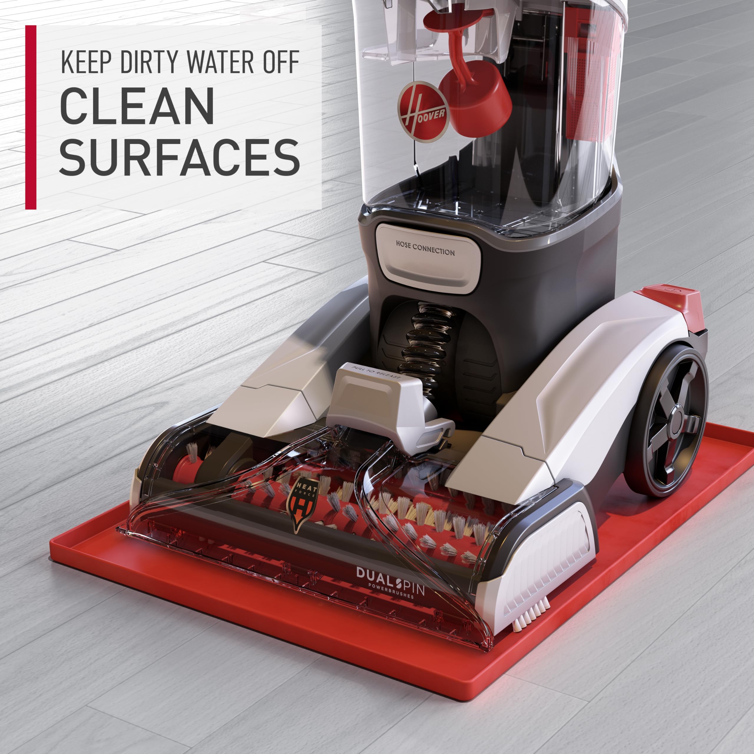 Hoover Dual Spin Pet+ Upright Carpet Cleaner Machine, Carpet Shampooer Machine for Home and Pets, Includes Storage Mat, Pair with a Hoover Carpet Cleaner Solution for a Bright, Refreshed Home