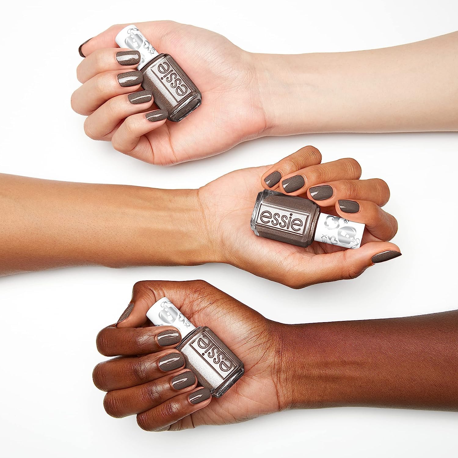 essie Vegan Nail Polish, Limited Edition Valentine's Day 2022 Collection, Silver, Under Locket & Key, 0.46 Ounce