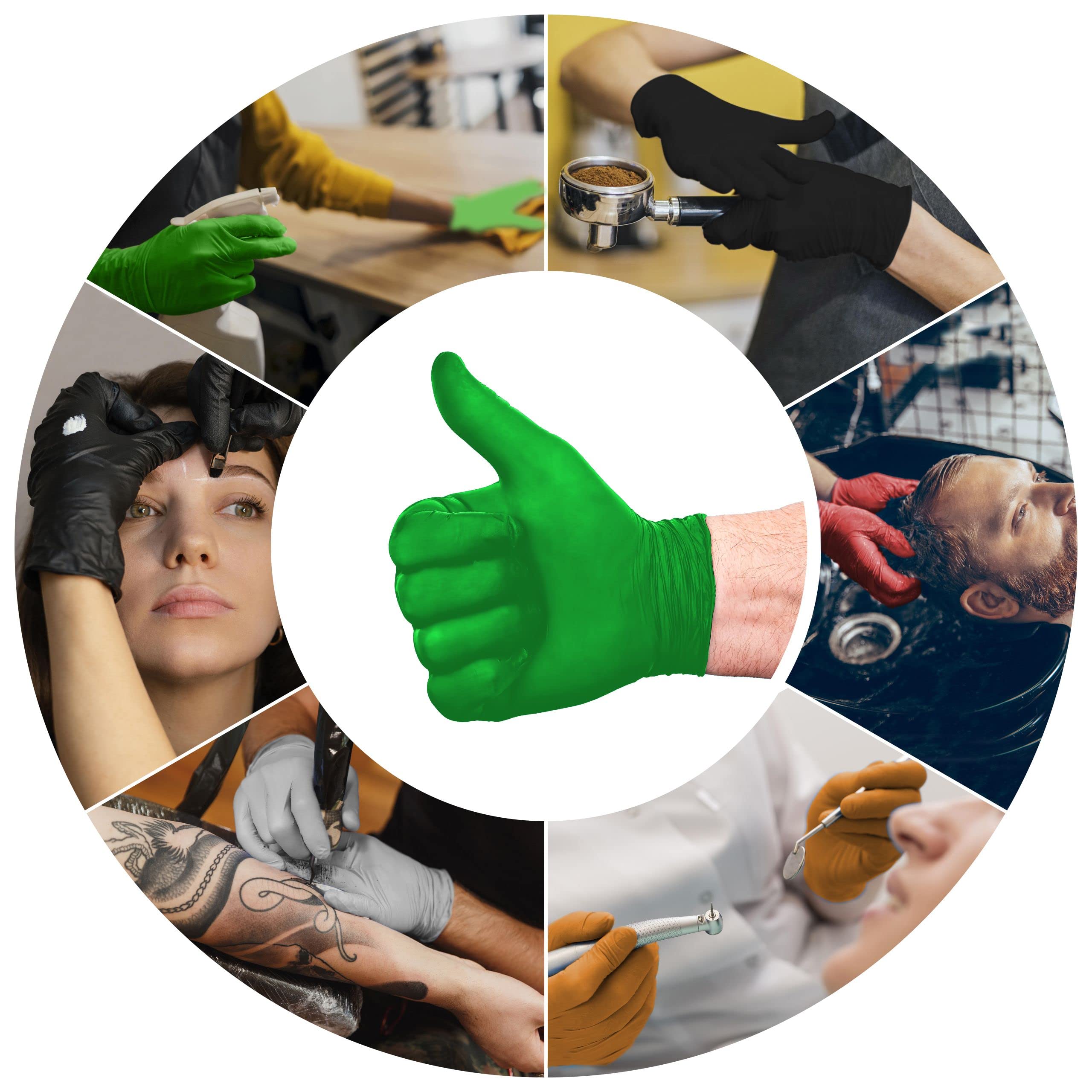L3 Level 3 Nitrile Gloves - Professional Heavy Duty Disposable Gloves - Latex Free - Fits Snug - Box of 100
