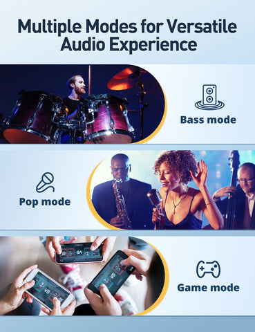 Gsoemon Active Noise Cancelling Wireless Earbuds, Bluetooth 5.3 Headphones, Enhanced Bass, 35dB Noise Cancelling Earphones, Waterproof, Pass-Through Mode, 4 Mic ENC, 3 EQ Quick Charging