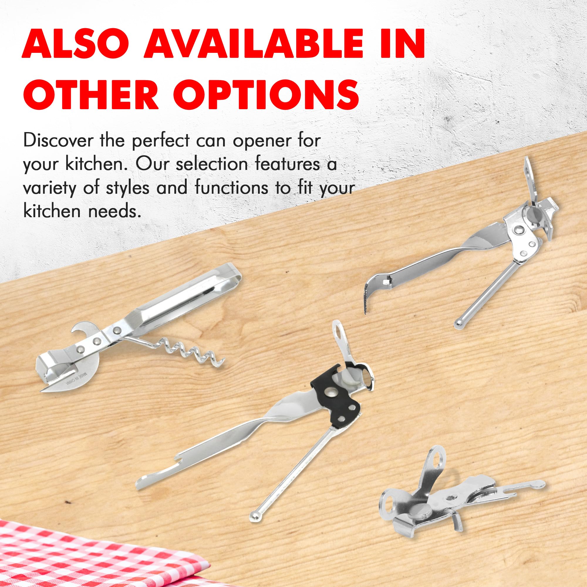 Chef Craft Select Butterfly Can Opener, 4 inches, Nickle Plated