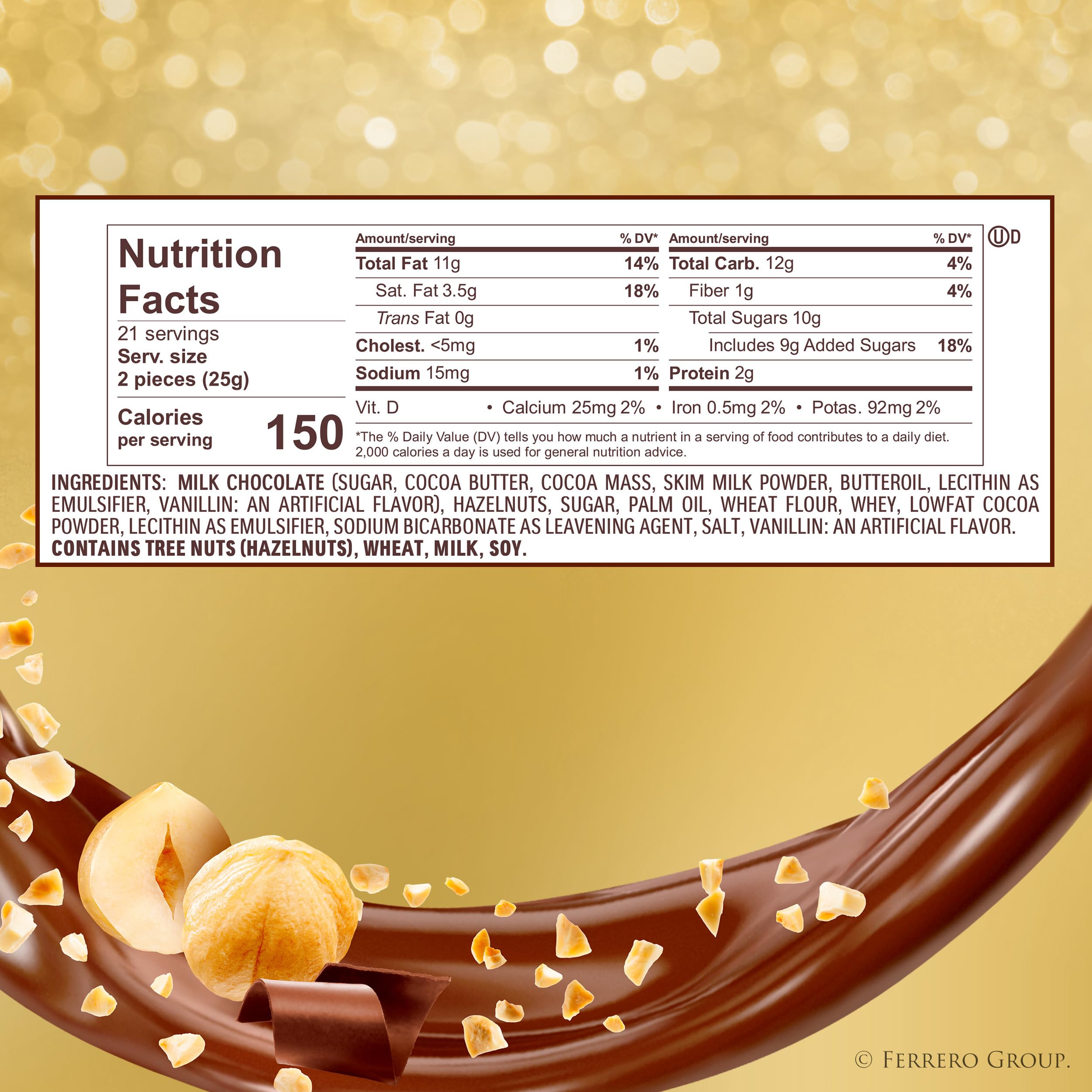 Ferrero Rocher Gift Cube, 18 Count,0.7 pounds