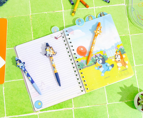Innovative Designs Bluey and Bingo 3pk Character Pens with Rubber Clips