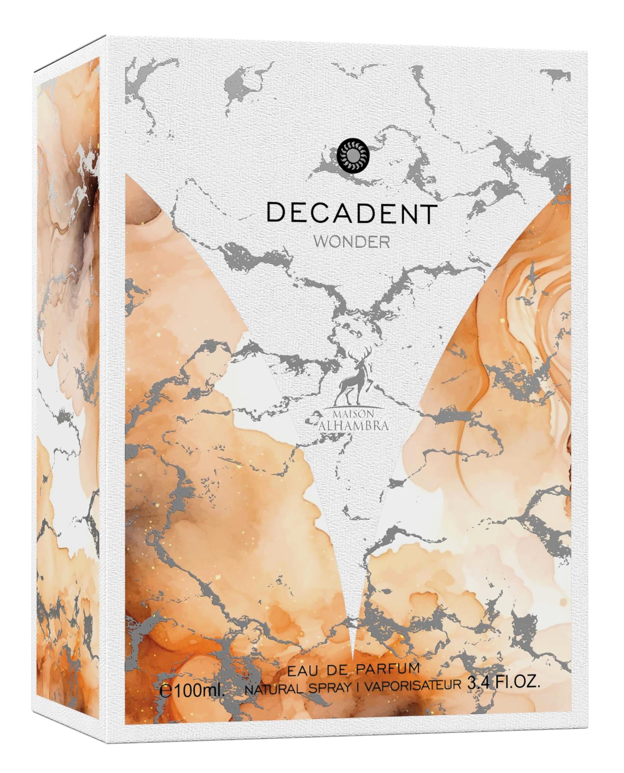 Maison Alhambra Decadent Wonder Eau De Parfum Spray - 100Ml (3.4 oZ), Lively Blend of Citrus, Spice & Floral Elegance with Indulgent Vanilla, Rum & Cocoa Finish, Long-Lasting Fragrance for Women & Men